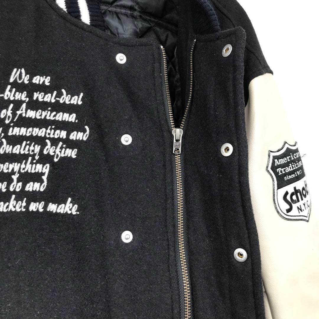 Schott スタジャン　42 ウール　牛革