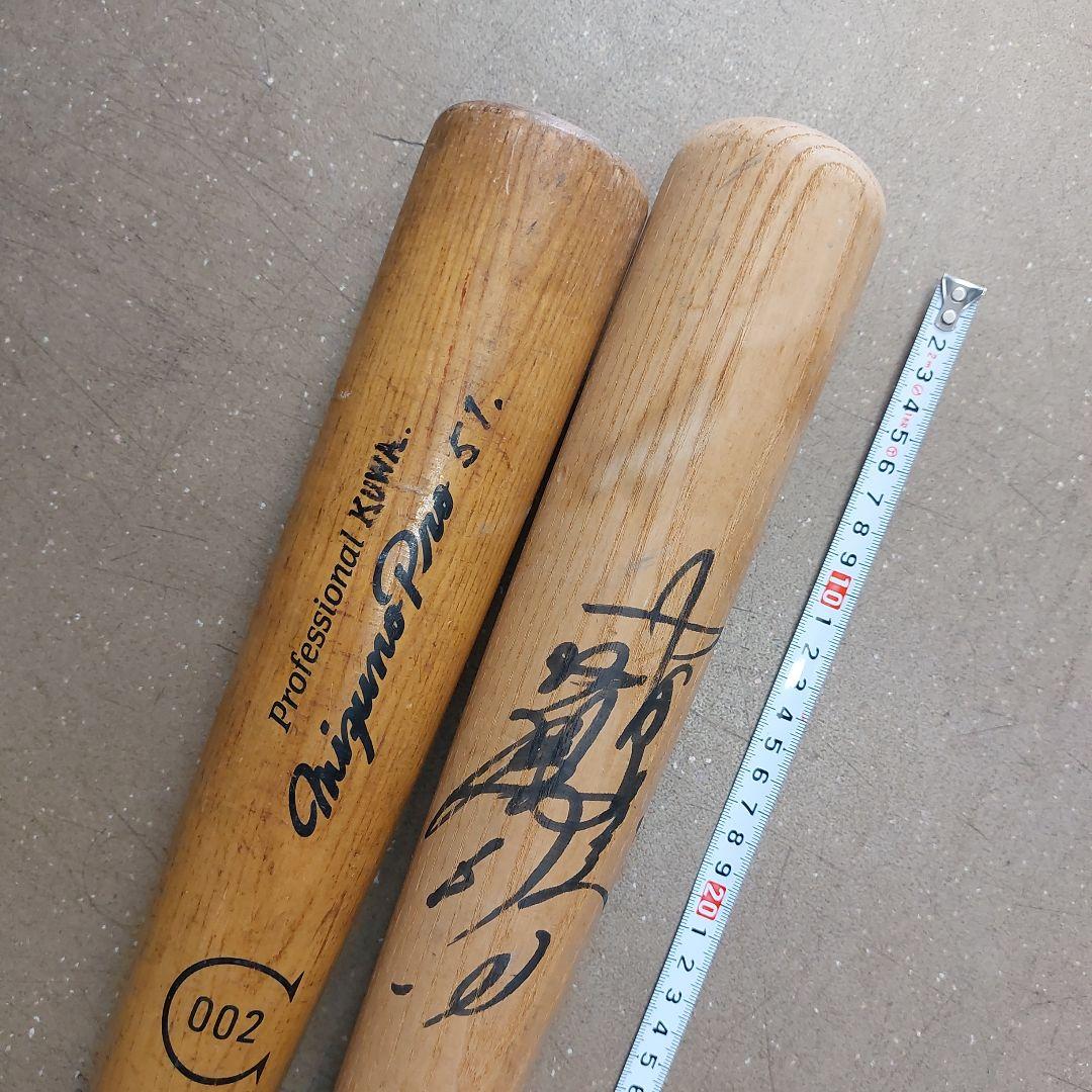 サイン入りバット 落合博満 だと思われます 古物 傷 汚れあり 1本はわからず