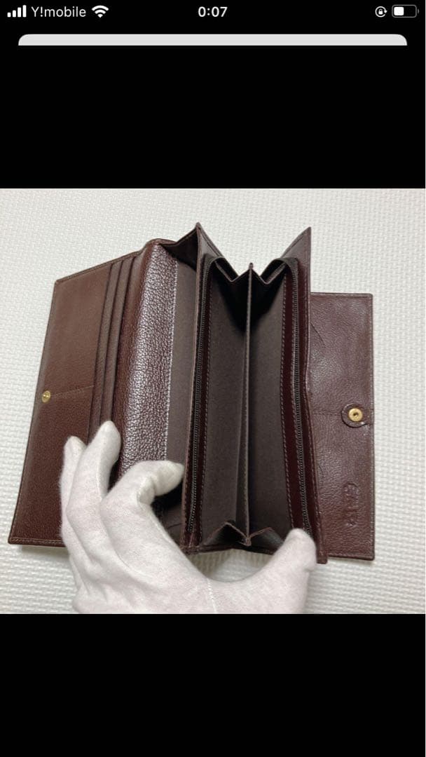 未使用　IL BISONTE イルビゾンテ レザー長財布　こげ茶　カード付き