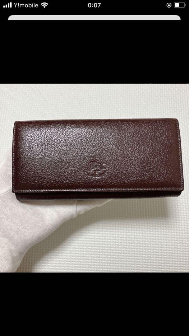 未使用　IL BISONTE イルビゾンテ レザー長財布　こげ茶　カード付き