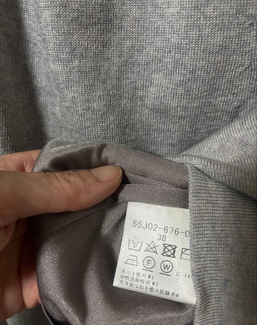 BLUE LABEL CRESTBRIDGE ライトグレー　ニットセットアップ