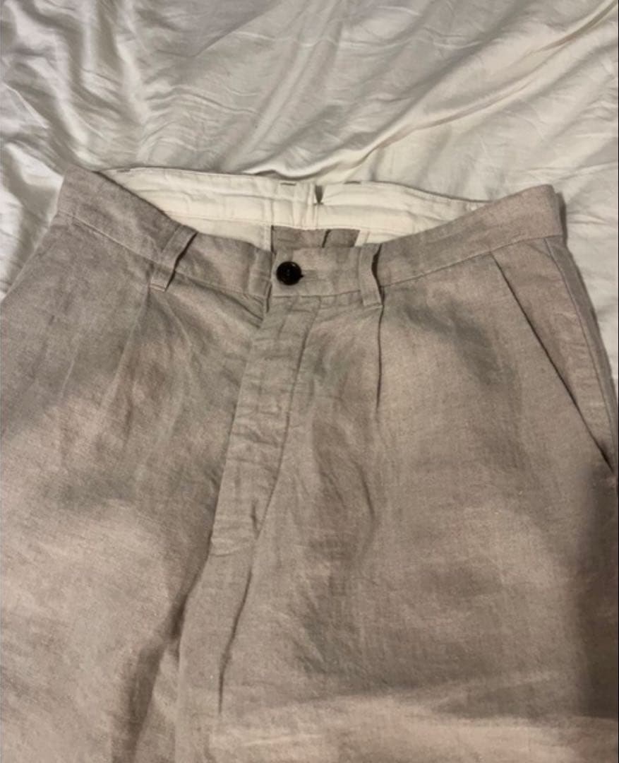 nest robe confect インターライニングリネンテーパードパンツ