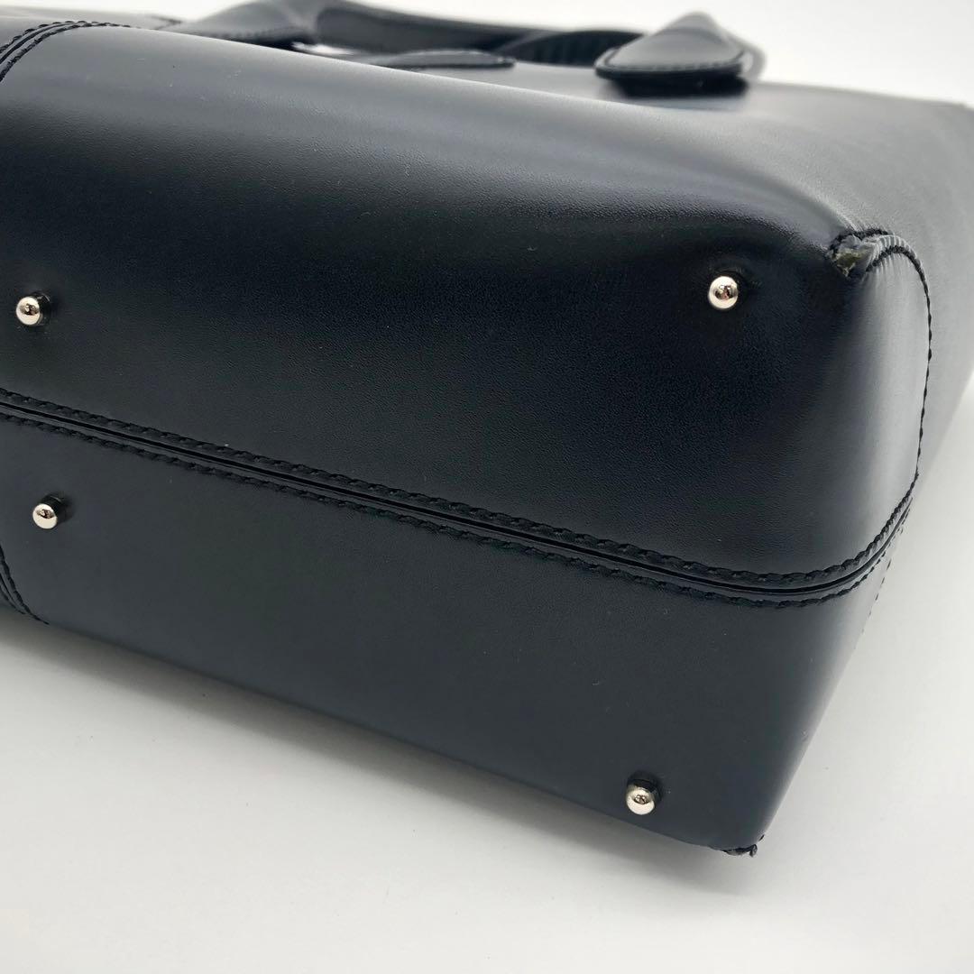 R トッズ　TOD'S ブラック レザートートバッグ バッグ　レディース