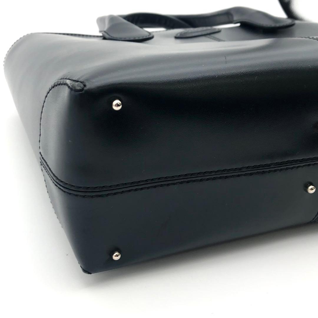 R トッズ　TOD'S ブラック レザートートバッグ バッグ　レディース