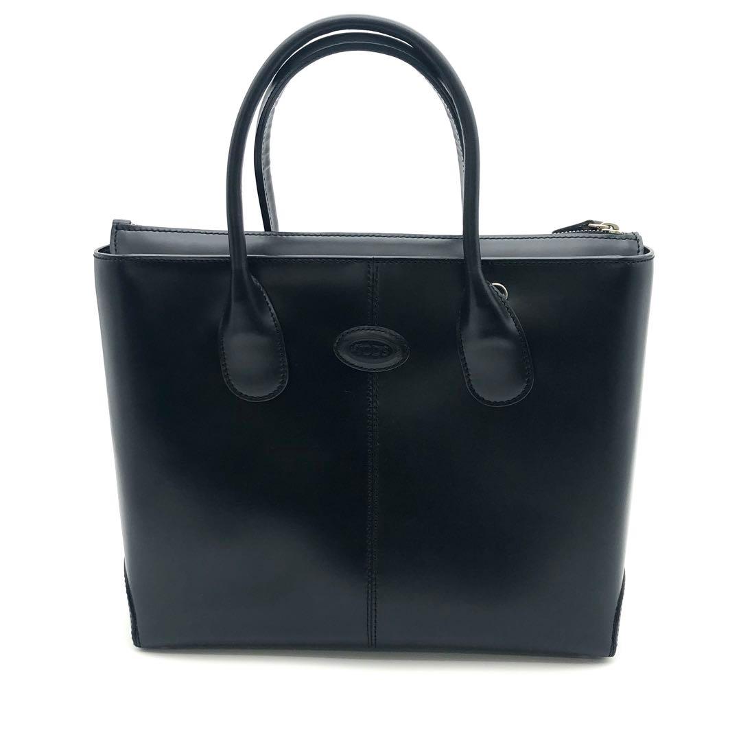 R トッズ　TOD'S ブラック レザートートバッグ バッグ　レディース
