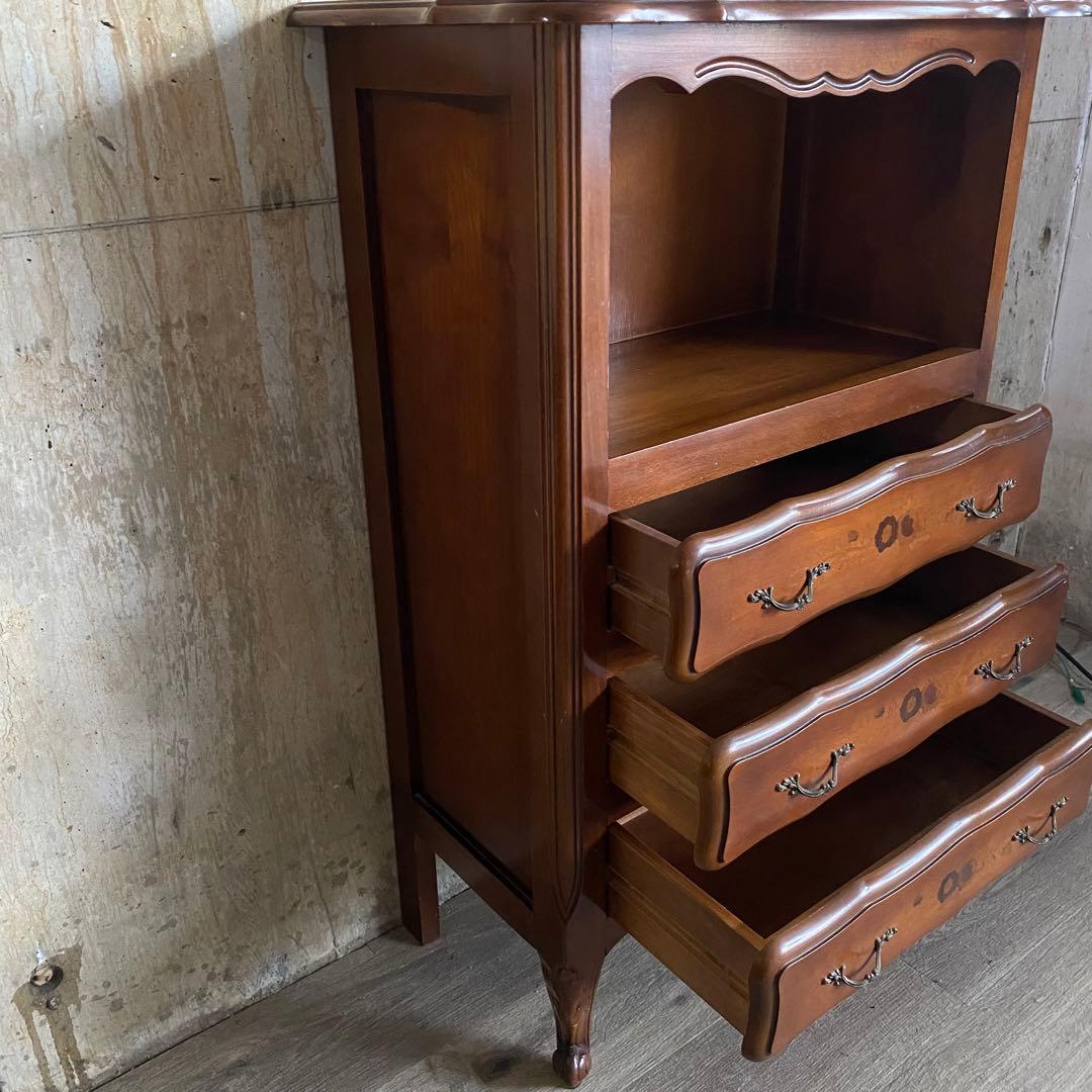 クラシック　猫脚　象嵌　ドロワーチェスト　サイドボード　電話台