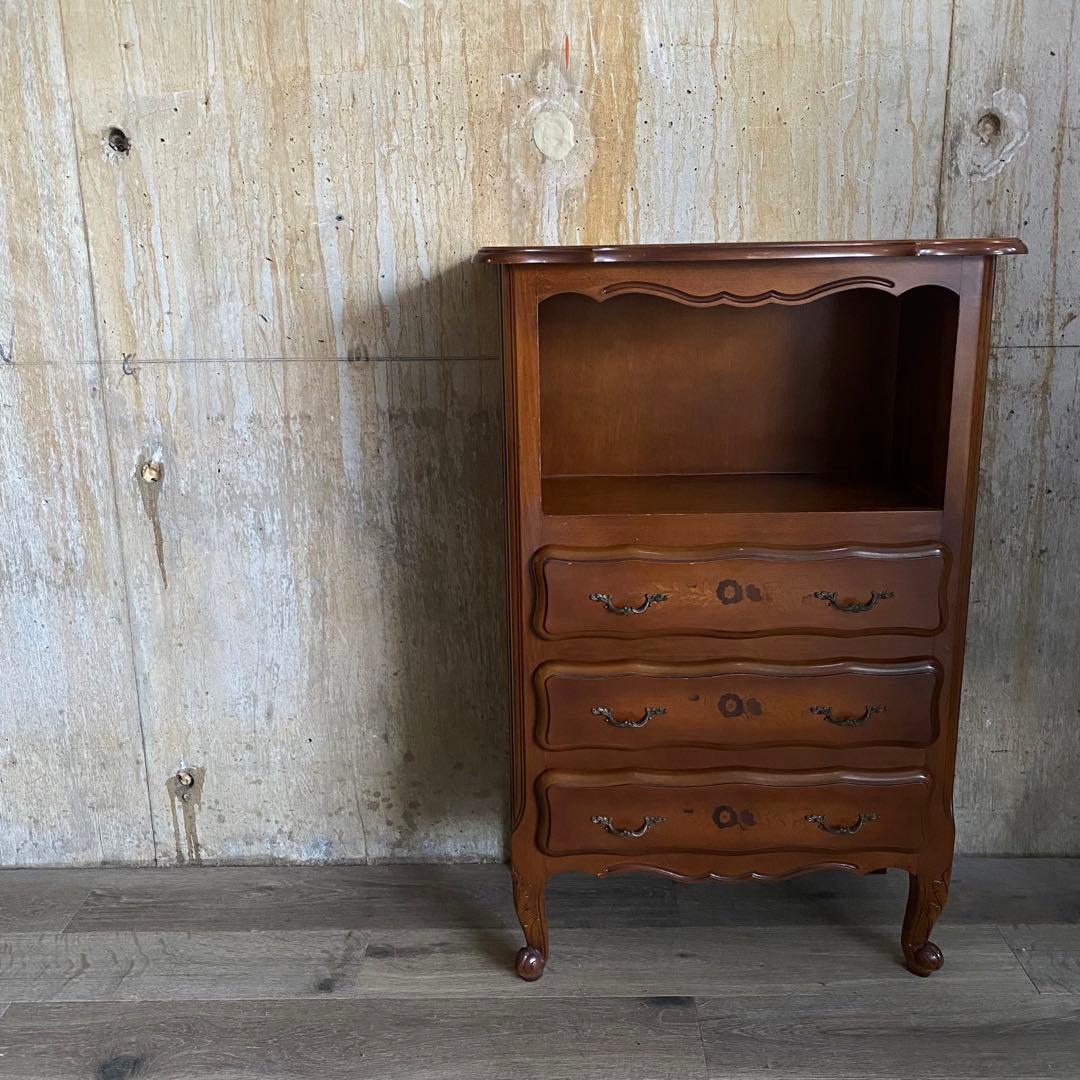 クラシック　猫脚　象嵌　ドロワーチェスト　サイドボード　電話台