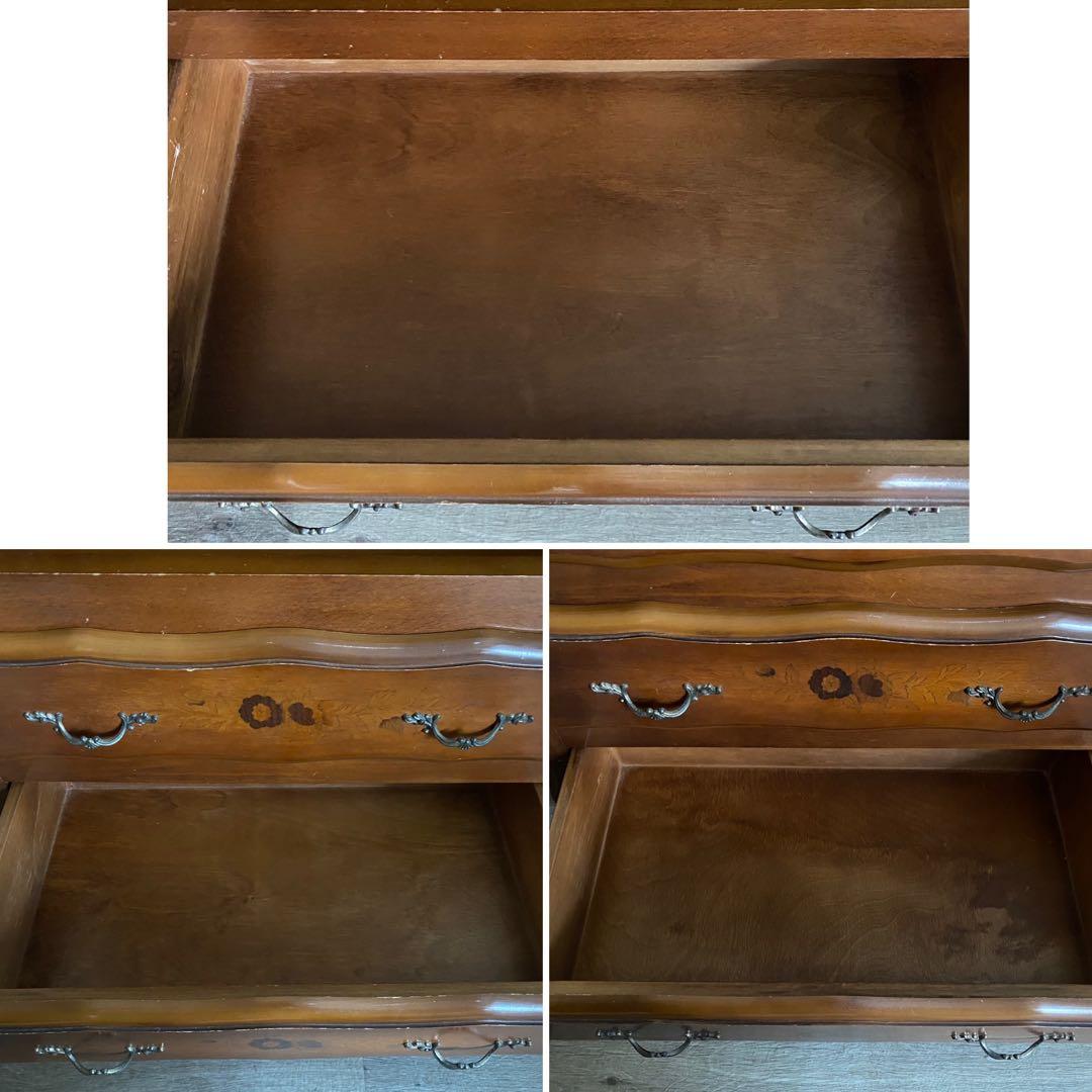 クラシック　猫脚　象嵌　ドロワーチェスト　サイドボード　電話台