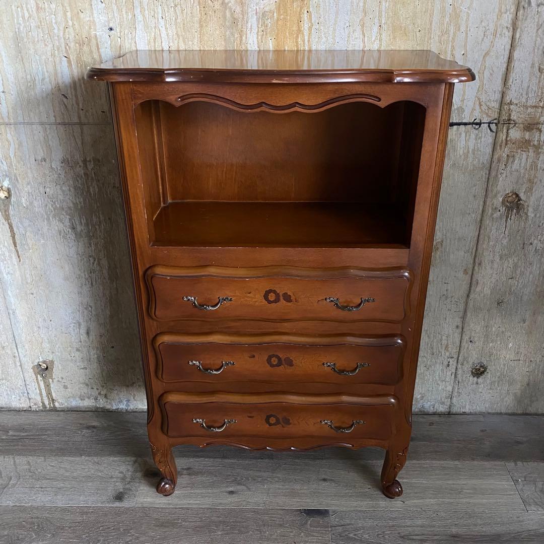 クラシック　猫脚　象嵌　ドロワーチェスト　サイドボード　電話台