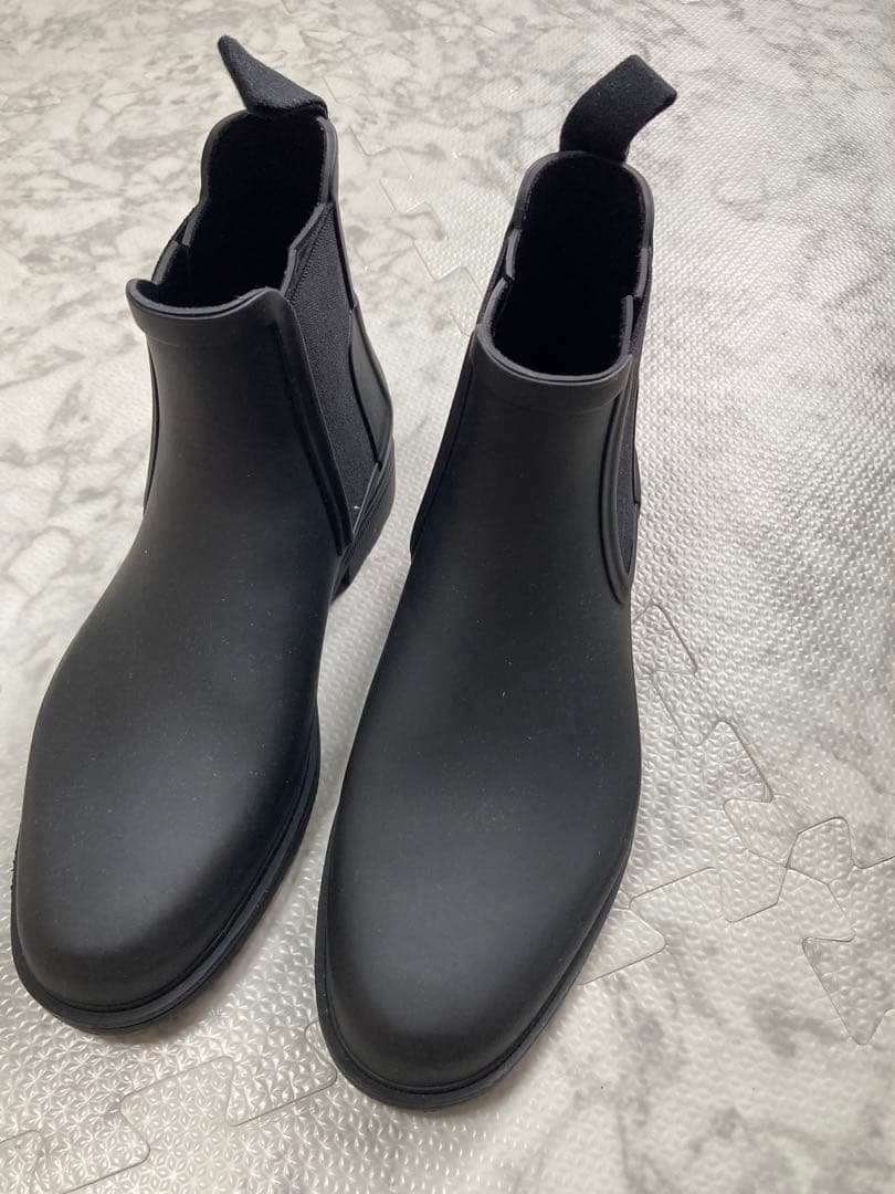 HUNTER黒 レインブーツ UK6(24.5cm)