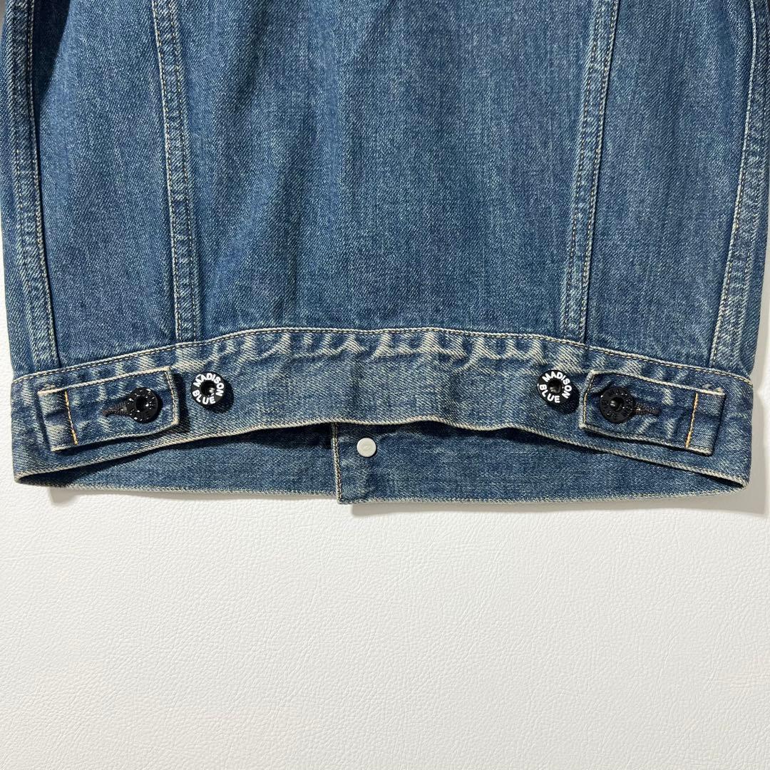 3354【美品】マディソンブルー　デニムジャケット Gジャン　インディゴ　S