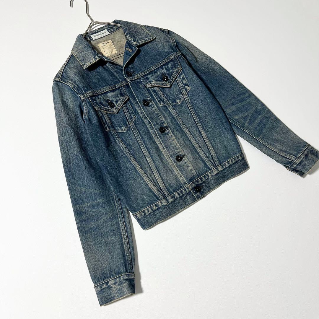 3354【美品】マディソンブルー　デニムジャケット Gジャン　インディゴ　S