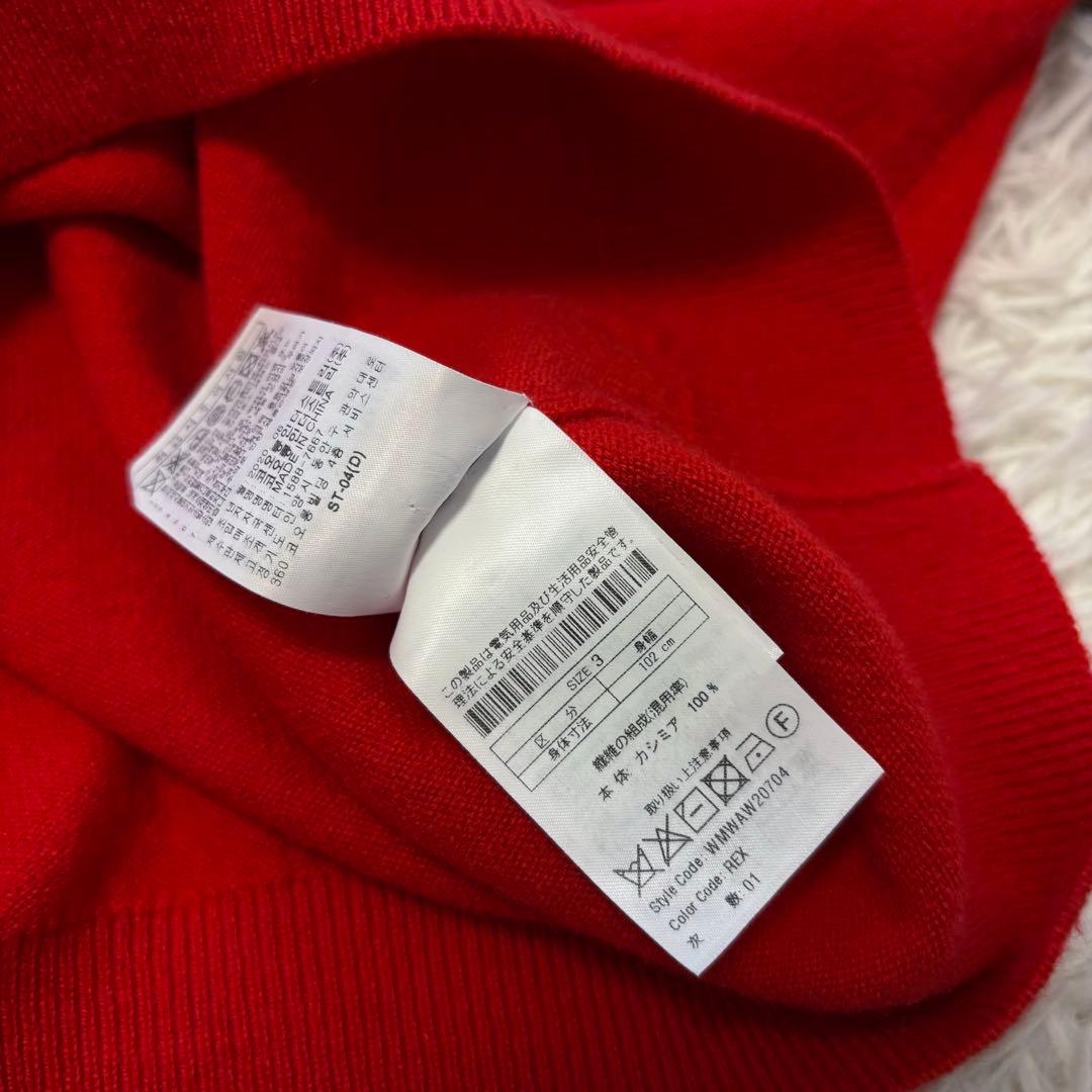 WAAC ニットセーター 赤 バイカラー ゴルフウェア カシミヤ セーター