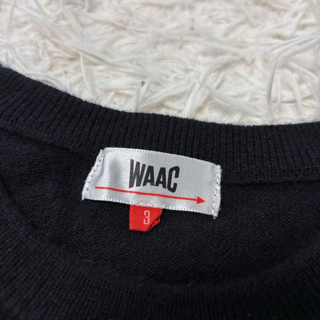 WAAC ニットセーター 赤 バイカラー ゴルフウェア カシミヤ セーター