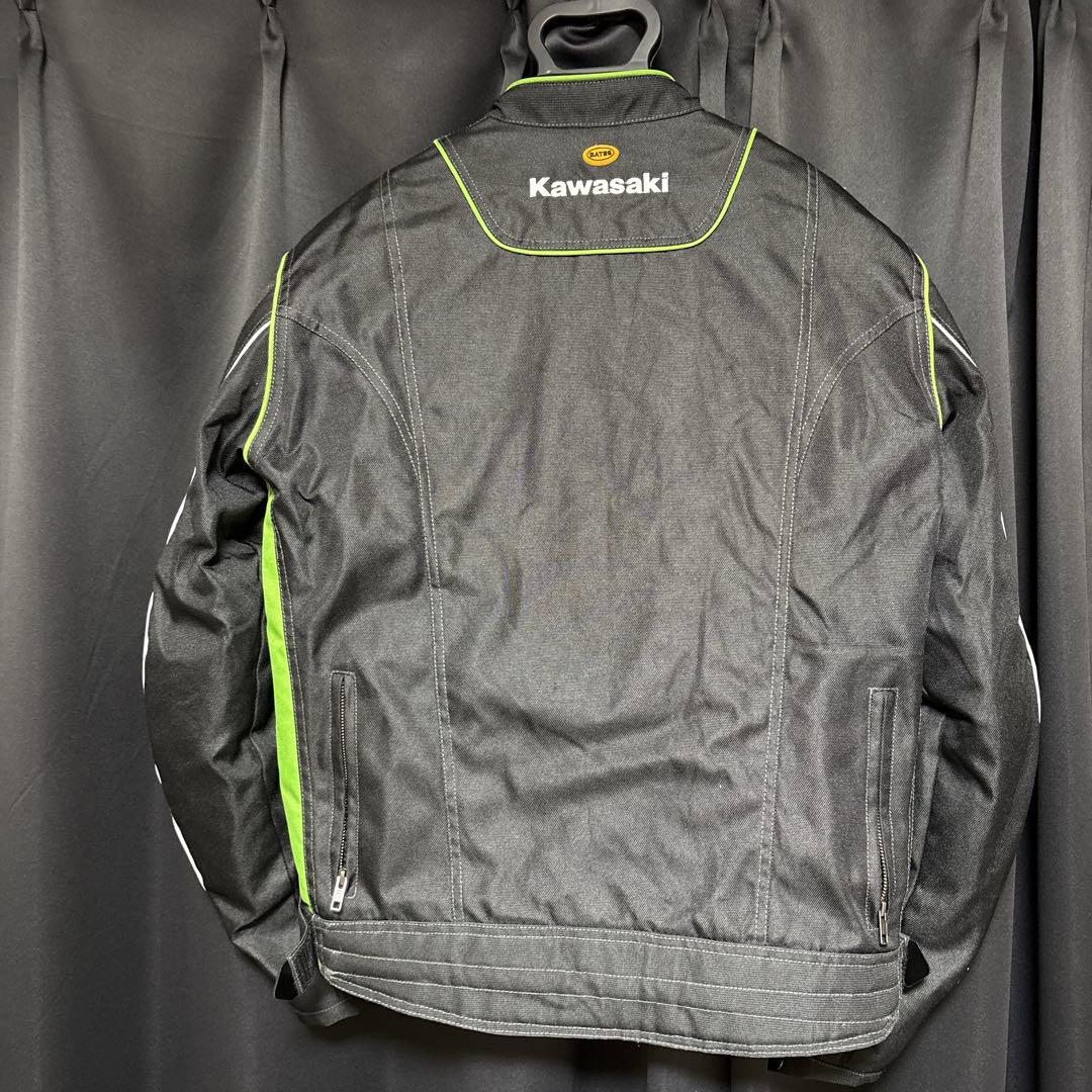Kawasaki ジャケット Lブラック/グリーン