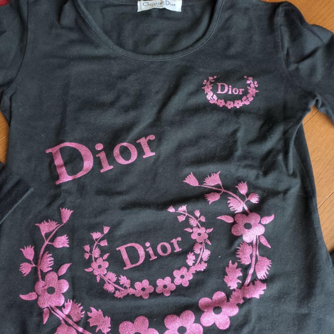 Christian Dior 長袖Tシャツ 花柄プリント