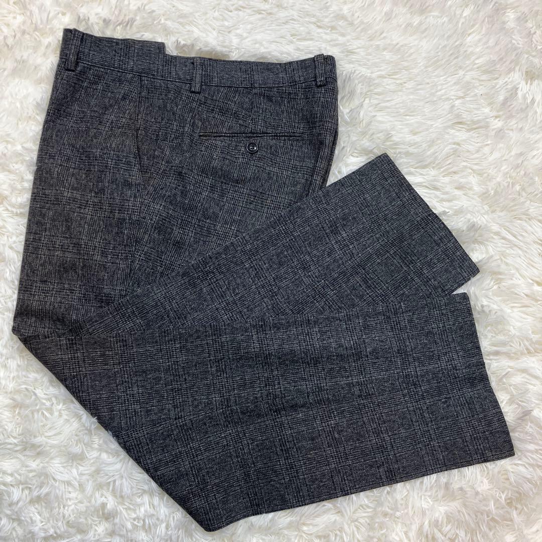 極美品 スーツセットアップ グレンチェック ダークグレー XLサイズ