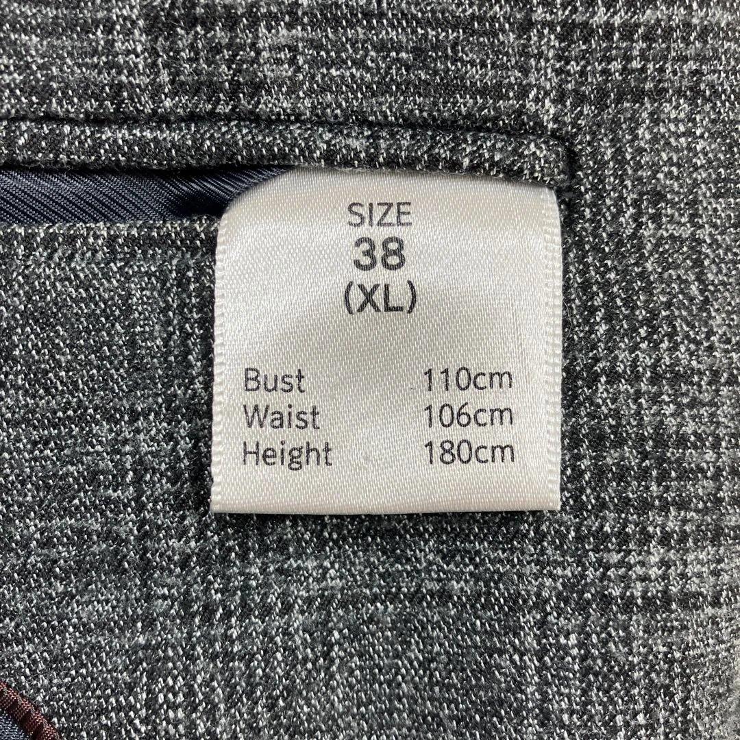 極美品 スーツセットアップ グレンチェック ダークグレー XLサイズ
