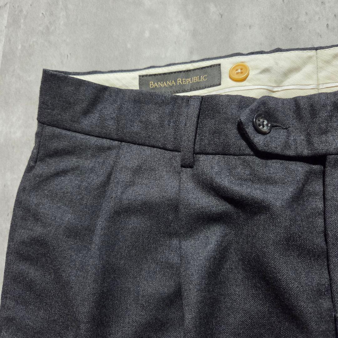 極上イタリア製90sBANANAREPUBLIC 2タックスラックスグレー稀少L