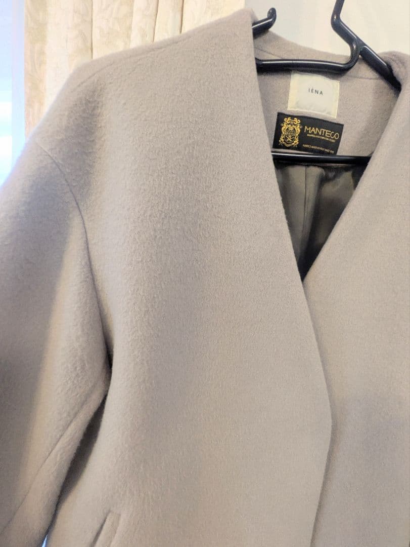 IENA MANTECO ノーカラーショートコート☆