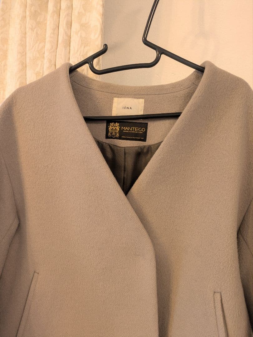 IENA MANTECO ノーカラーショートコート☆