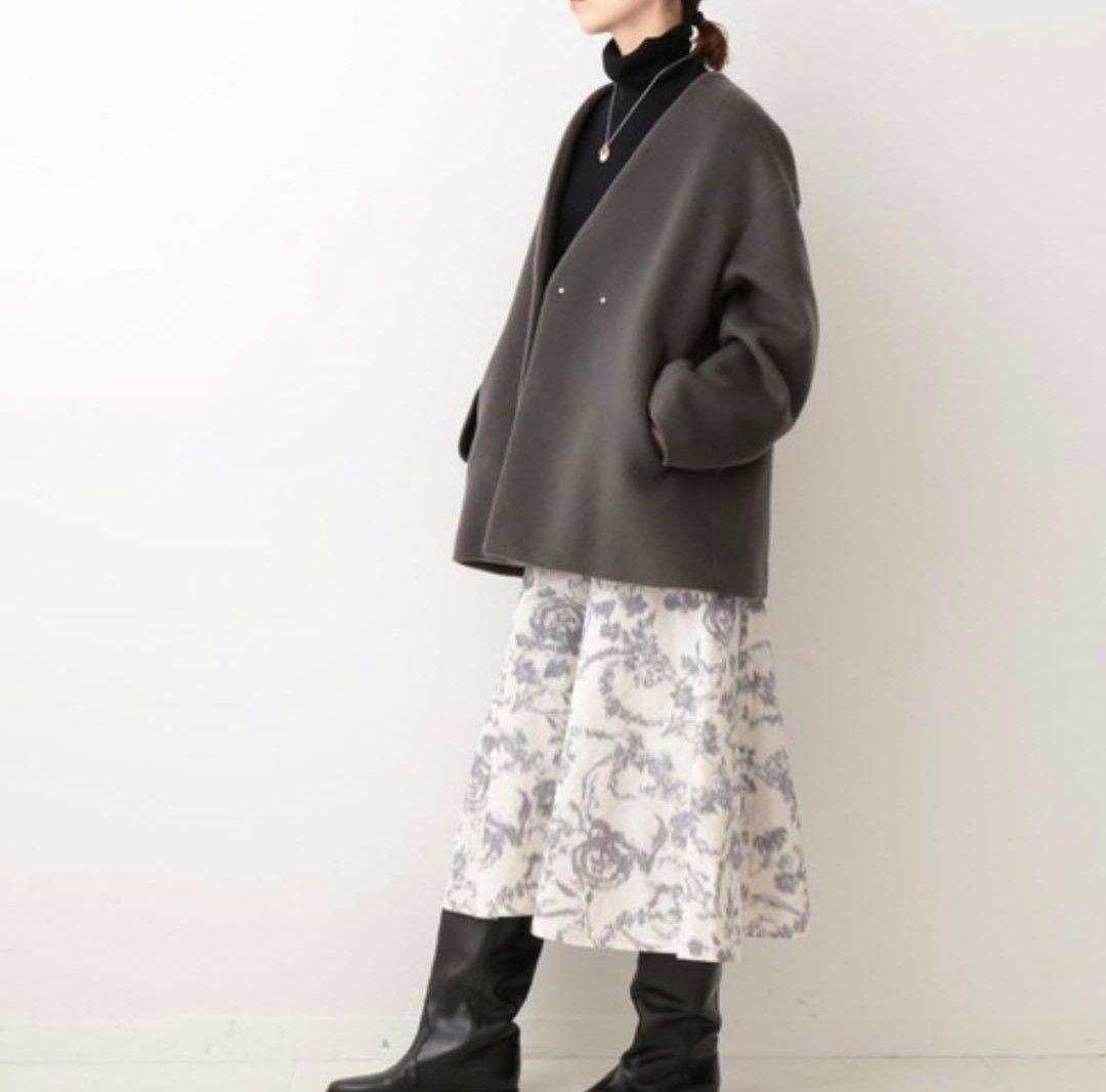 IENA MANTECO ノーカラーショートコート☆