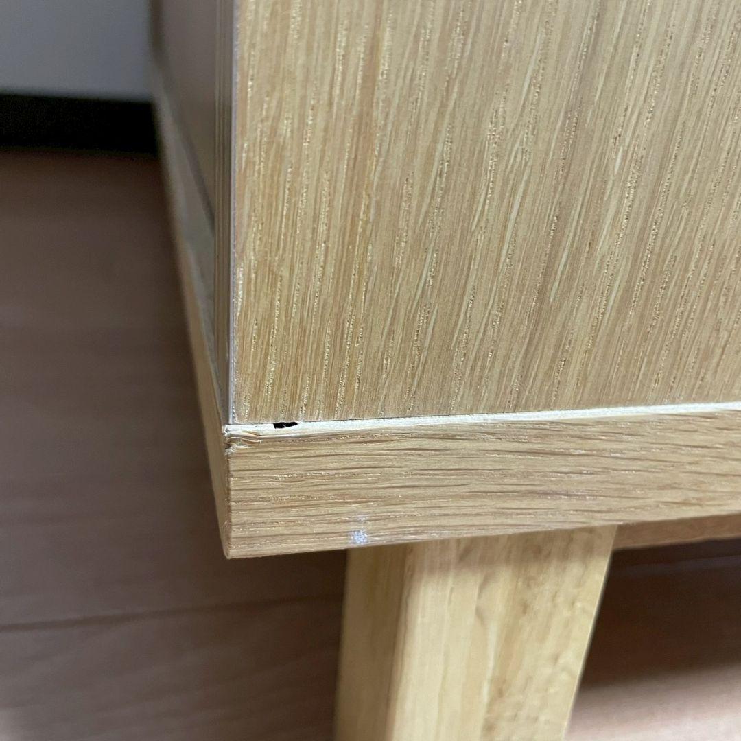 無印良品　オーク材キャビネット・ガラス扉（引戸）　廃盤