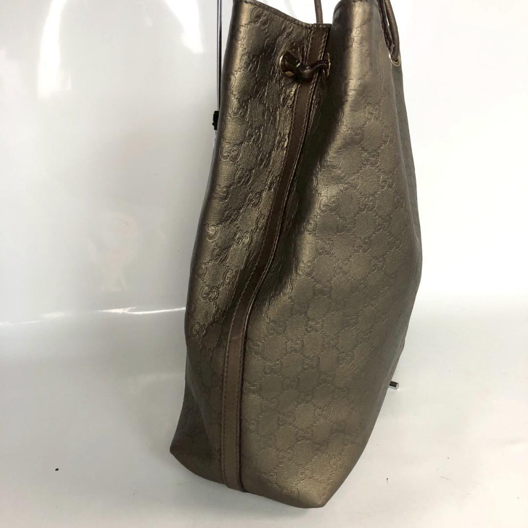 GUCCI グッチ グッチシマ レザー ブラウン トートバッグ レディース