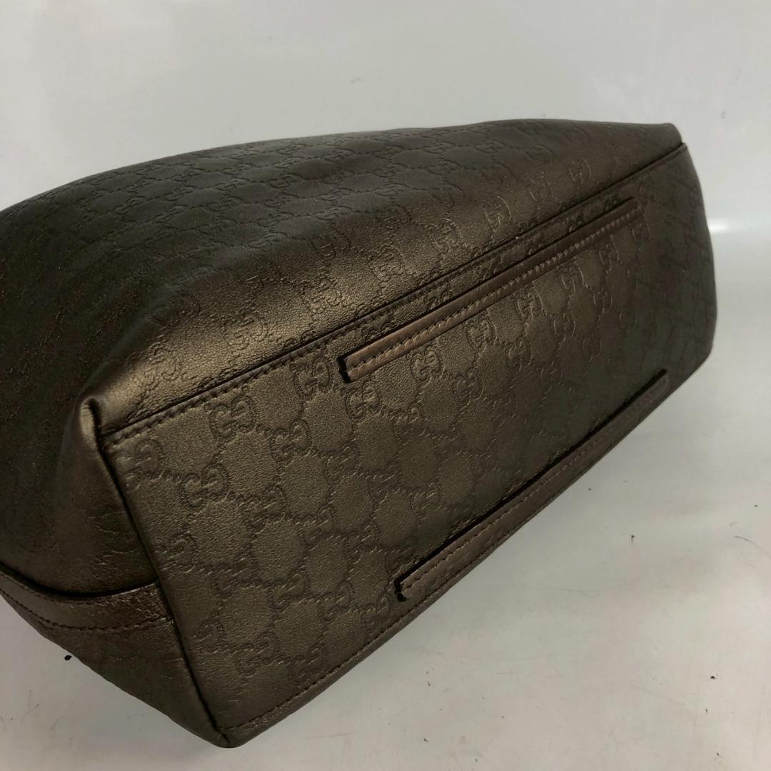 GUCCI グッチ グッチシマ レザー ブラウン トートバッグ レディース