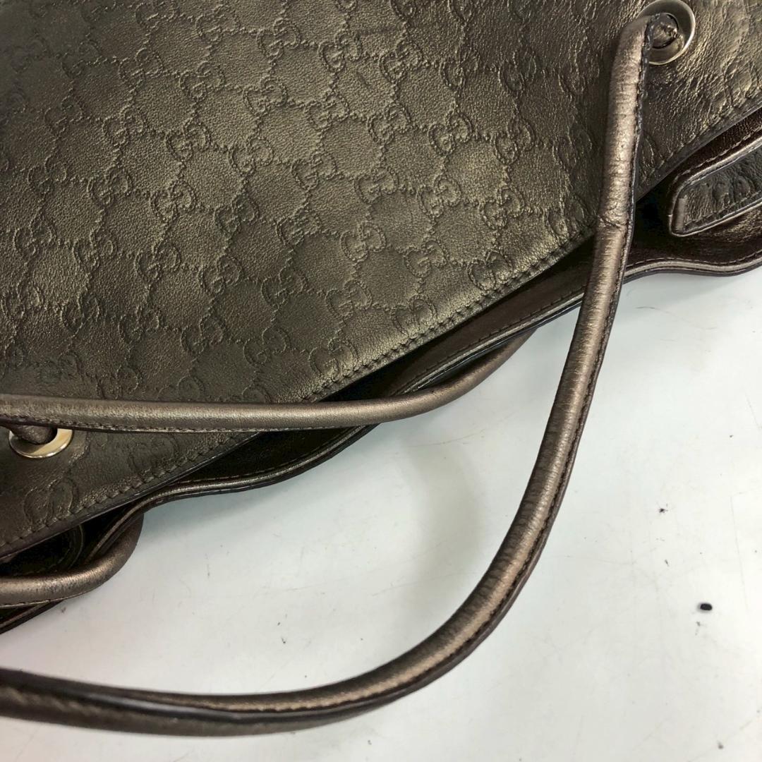GUCCI グッチ グッチシマ レザー ブラウン トートバッグ レディース
