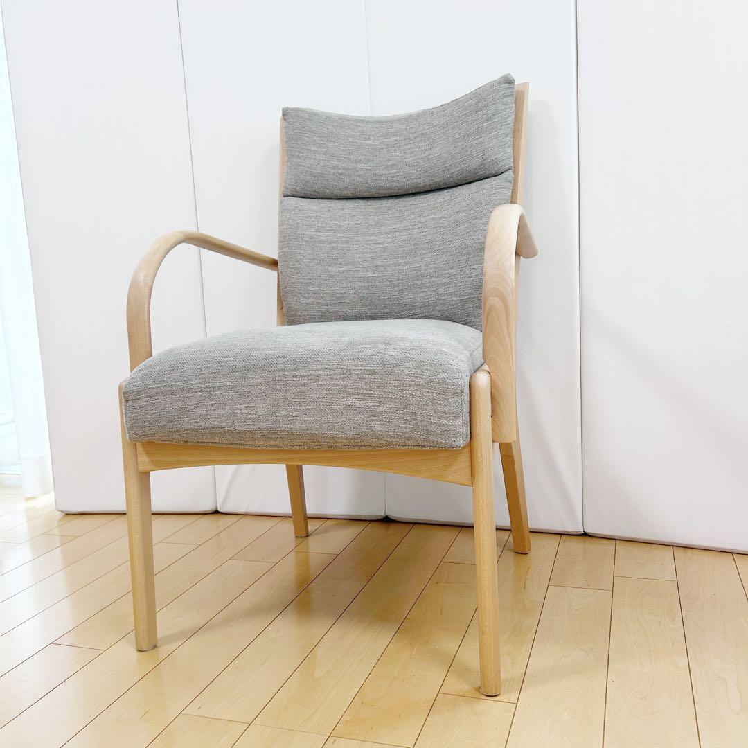 ニトリ Nコレクション C-27M 肘付き　天然木　アームチェア　ビーチ