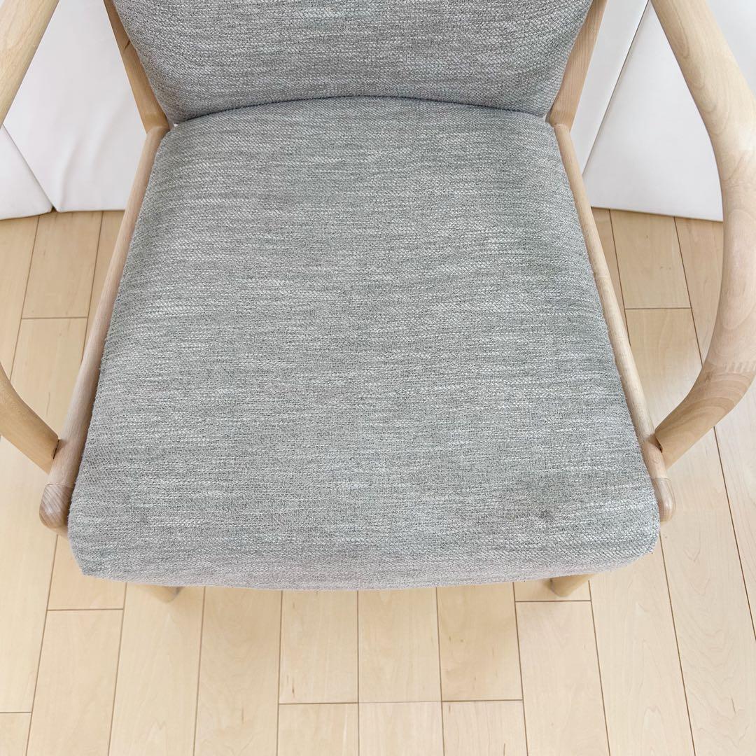 ニトリ Nコレクション C-27M 肘付き　天然木　アームチェア　ビーチ