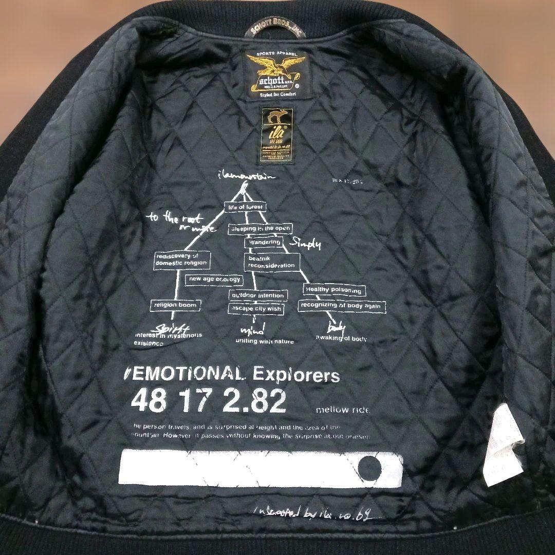 SCHOTT BROS ショット×ila 　ロゴ　刺繍　スタジャン　M