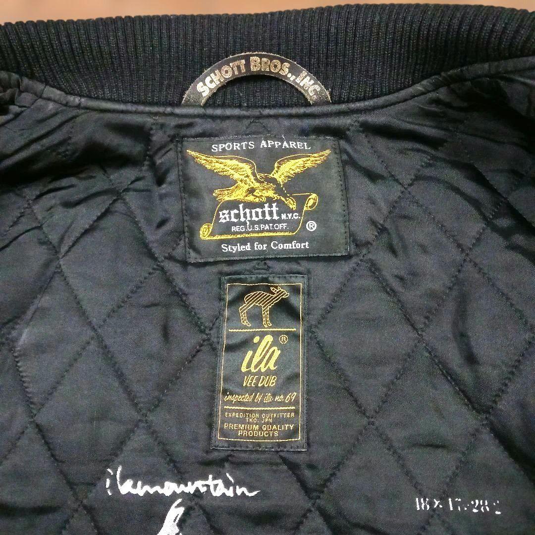 SCHOTT BROS ショット×ila 　ロゴ　刺繍　スタジャン　M