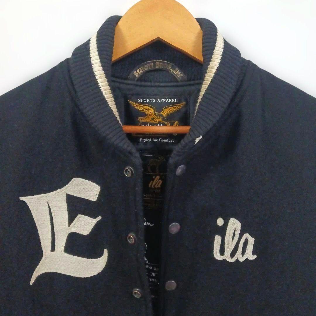 SCHOTT BROS ショット×ila 　ロゴ　刺繍　スタジャン　M