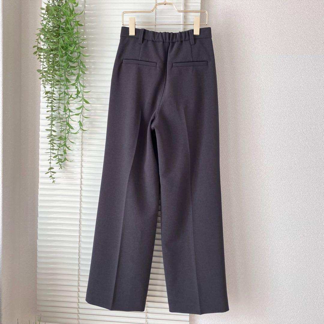 【新品】【2025】Spick & Span ダブルクロスツータックパンツ 34