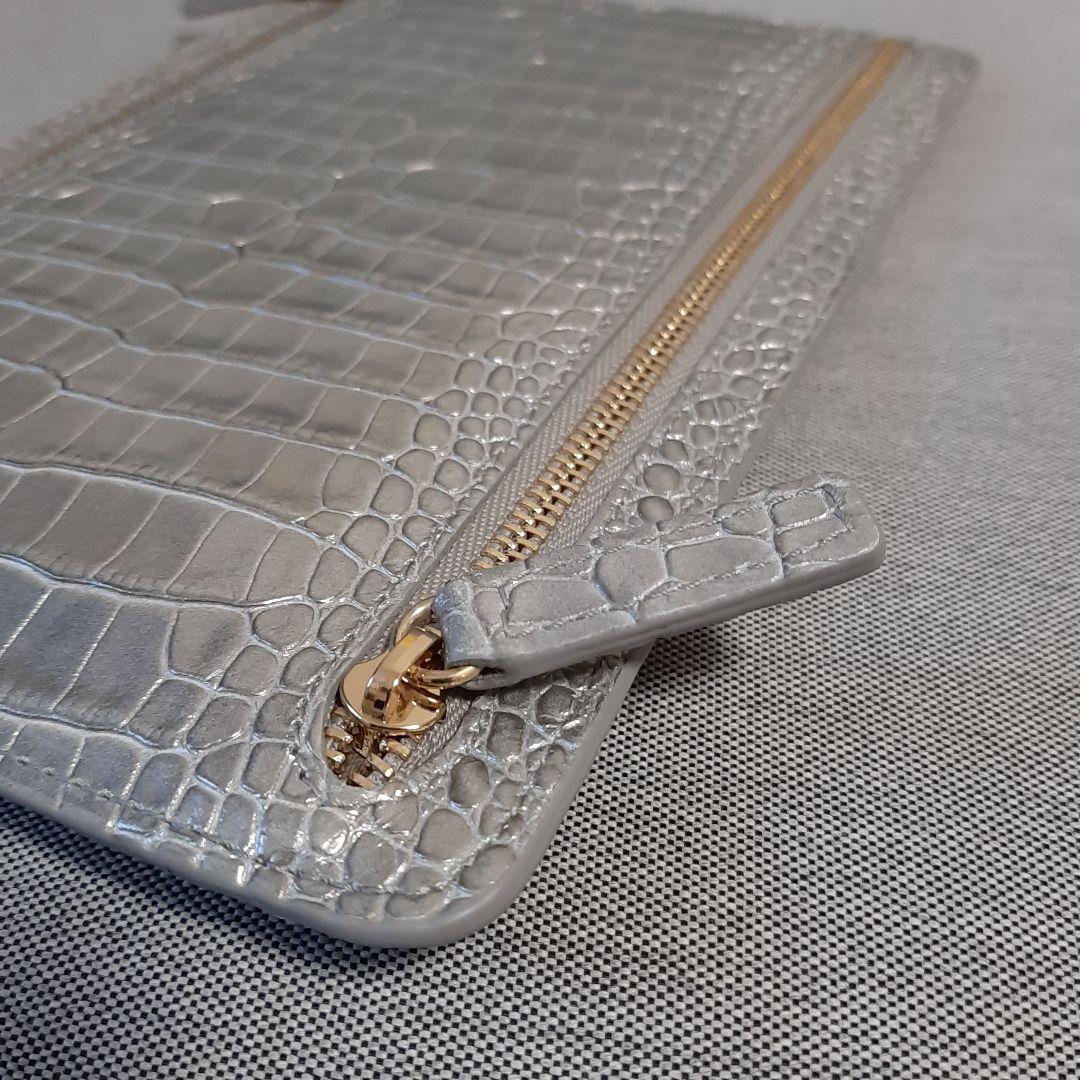 【新品未使用】SMYTHSON スマイソン マラ マルチジップケース シルバー