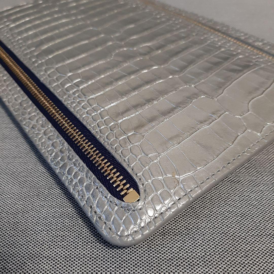 【新品未使用】SMYTHSON スマイソン マラ マルチジップケース シルバー