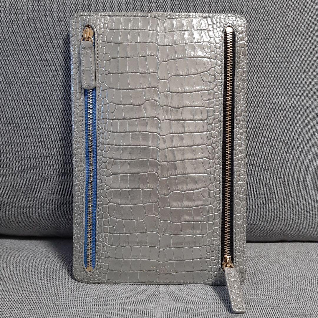 【新品未使用】SMYTHSON スマイソン マラ マルチジップケース シルバー