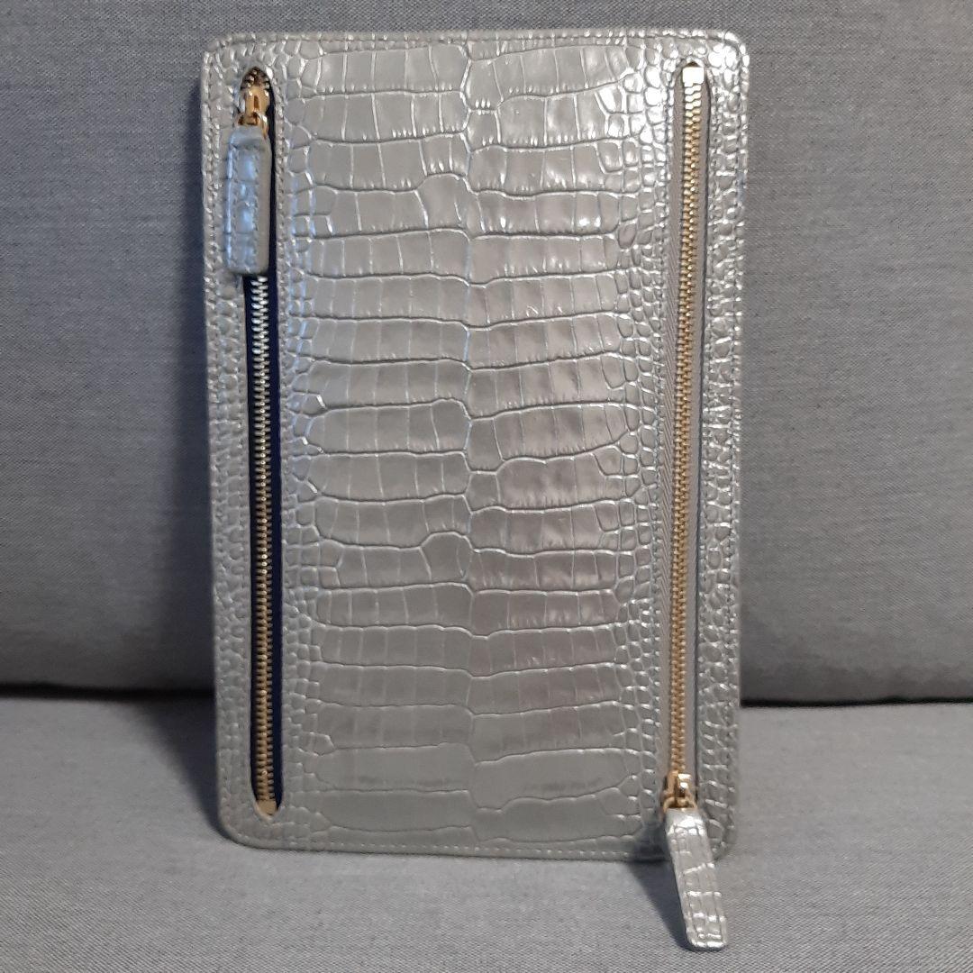 【新品未使用】SMYTHSON スマイソン マラ マルチジップケース シルバー