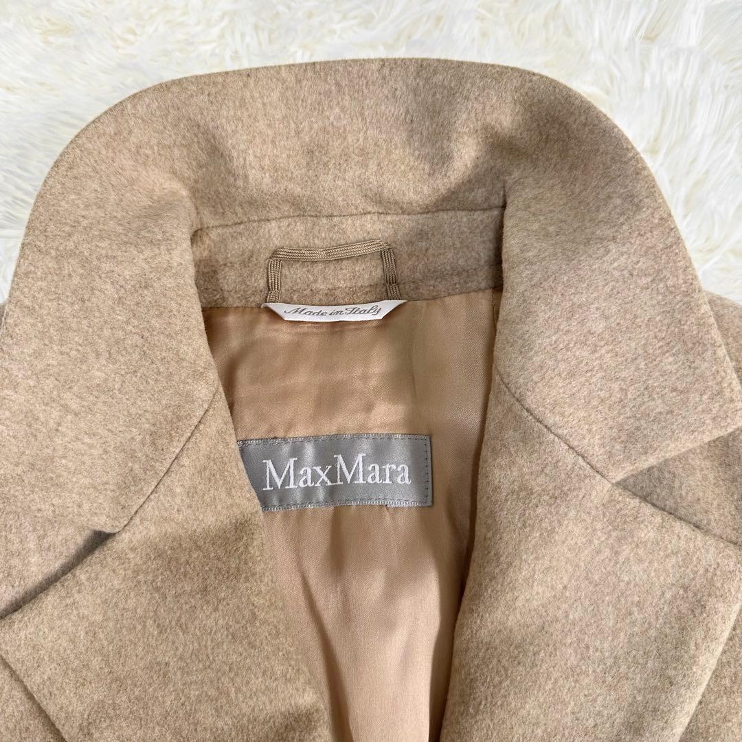マックスマーラ 銀タグ ロングチェスターコート ベージュ マキシ丈 42