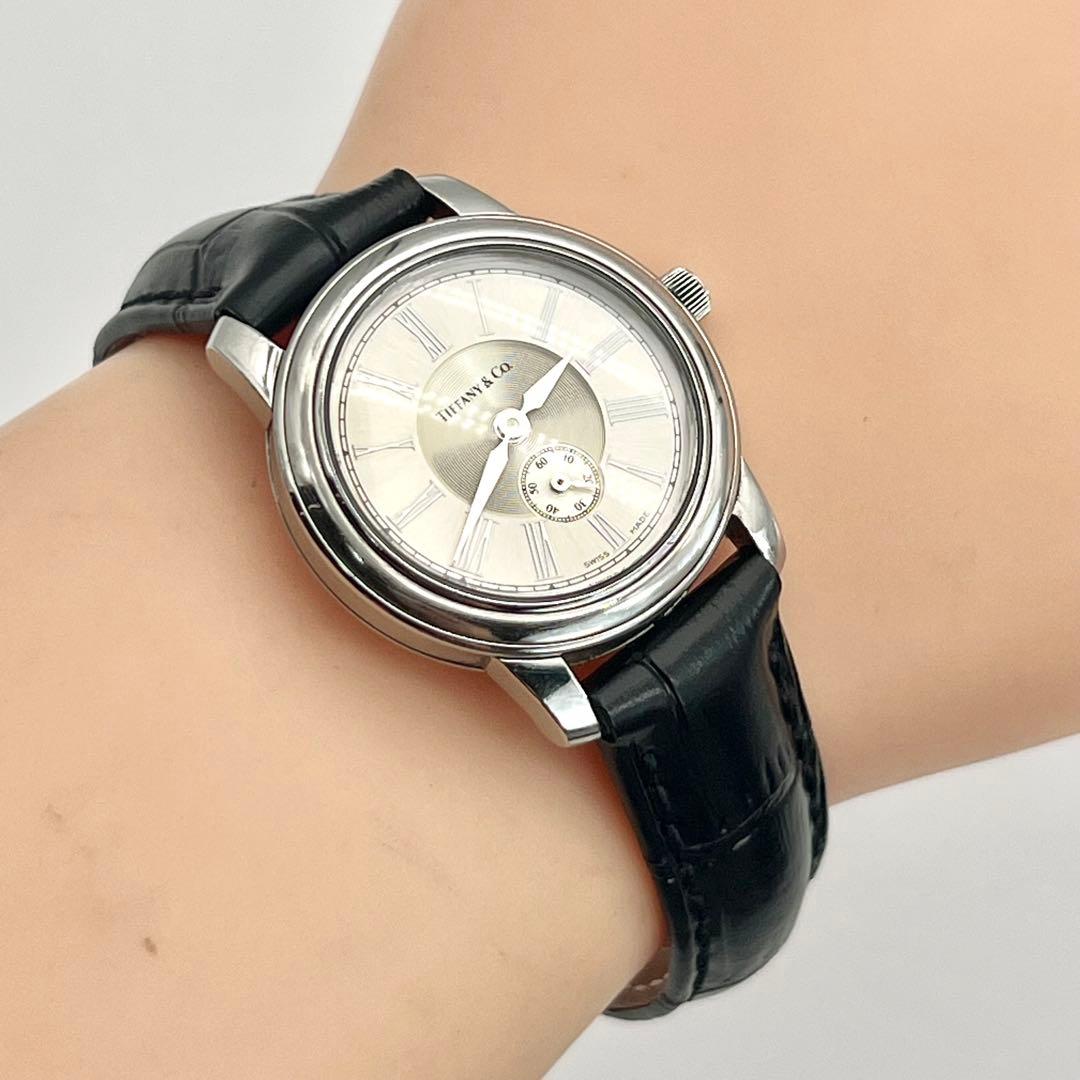 美品✨　新品ベルト　ティファニー　マークラウンド　スモセコ　ローマ　クラシック