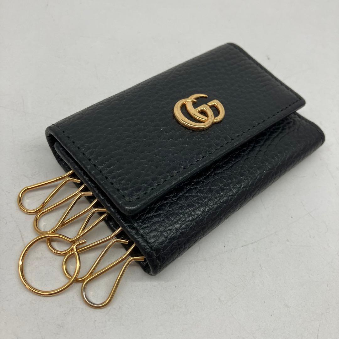 AS2516 GUCCI GCマーモントレザー　6連キーケース