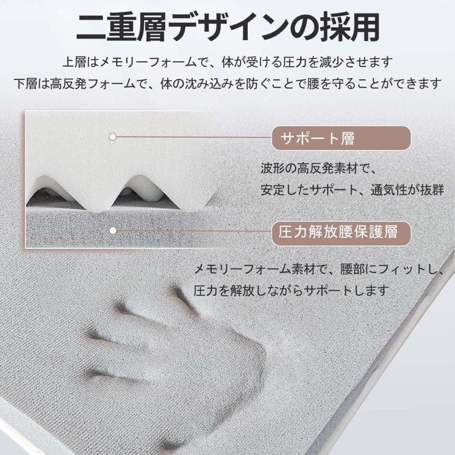 マットレス 三つ折りマットレス 2層高反発極厚10cm シングル折りたたみマット