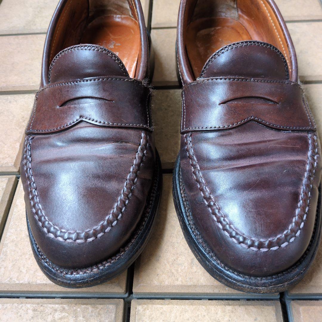 Alden 986 コードバン バーガンディ 7D ペニーローファー USA製