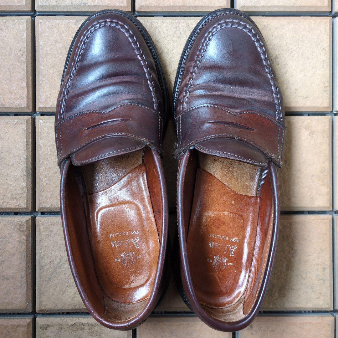 Alden 986 コードバン バーガンディ 7D ペニーローファー USA製