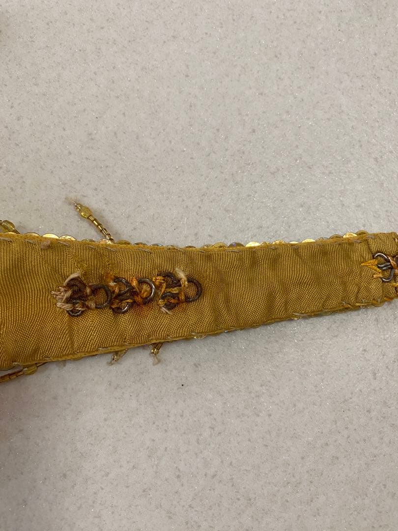 ベリーダンス衣装 ベラ（Bella） ゴールド×黄緑花柄