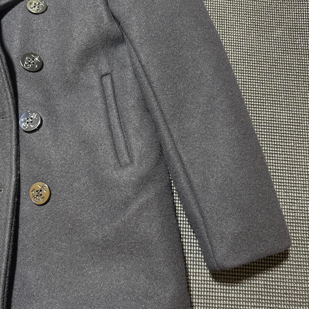 極美品　ショット　ピーコート　ウールメルトン　キルティング　40　USA製　黒