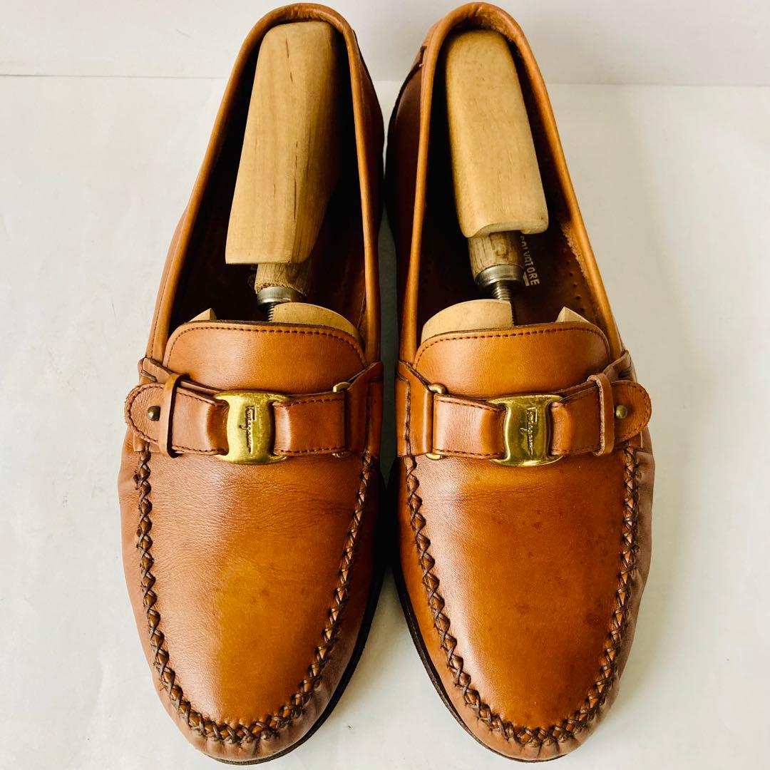 サルバトーレ フェラガモ 茶色 ローファー 26.5cm 除菌・消臭済み