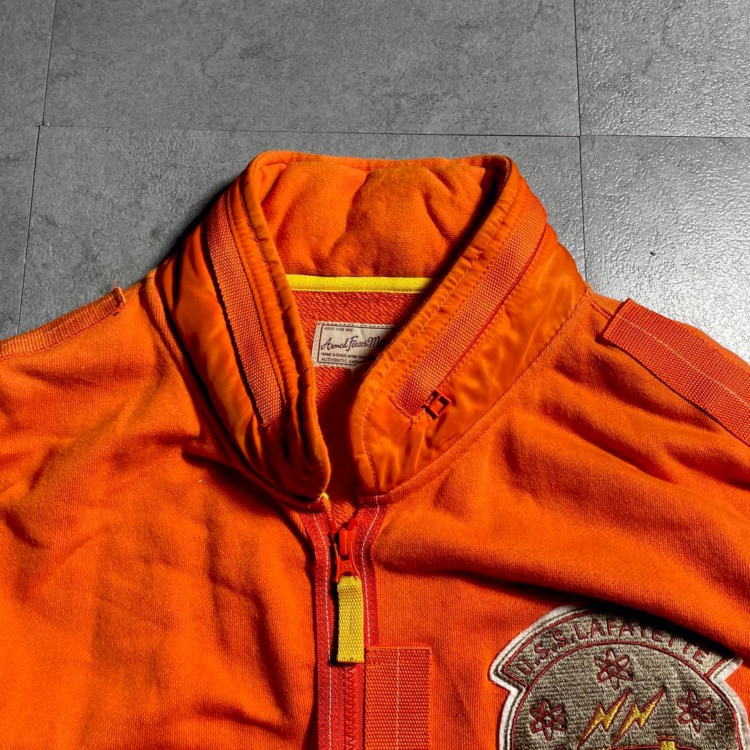 希少✨️ AVIREX MA-1 オレンジ XL ワッペン 刺繍 ブルゾン